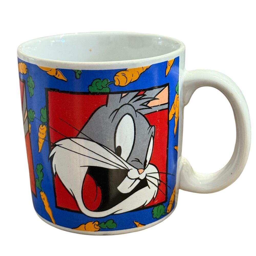 Vintage 1993 Bugs Bunny Mug by Sakura | Warner Bros Looney Tunes Carrot Cup